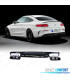 DIFFUSEUR MERCEDES CLASSE C C205 COUPE 15-18 LOOK AMG C63 NOIR BRILLANT + EMBOUTS D'ÉCHAPPEMENT NOIRS