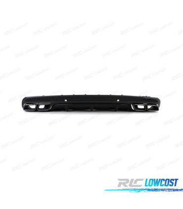 DIFFUSEUR MERCEDES CLASSE C W205 BERLINE 13-18 LOOK AMG + EMBOUTS D'ÉCHAPPEMENT NOIRS