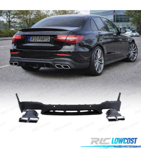 DIFFUSEUR MERCEDES GLC X253 15-18 LOOK AMG GLC63 PDC + SORTIES D'ÉCHAPPEMENT CHROMÉES