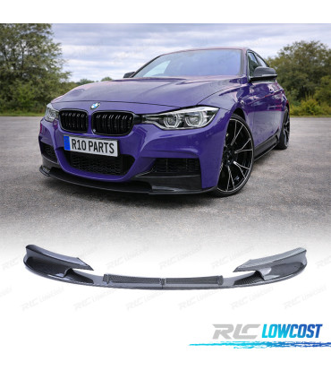 SPOILER LAME AVANT BMW F30 F31 M PERFORMANCE LOOK CARBONE