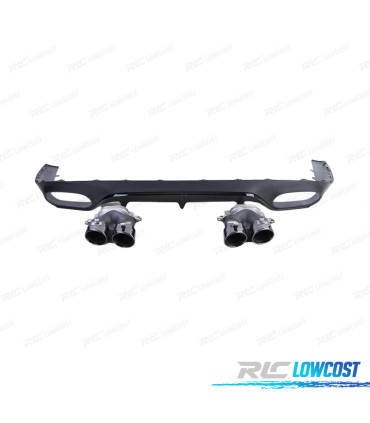 DIFFUSEUR MERCEDES CLASSE E C238 16- LOOK AMG E53 + EMBOUTS D'ÉCHAPPEMENT NOIRS