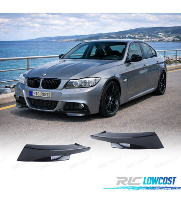 SPLITTERS BMW E90 E91 LCI 08-12 LOOK M NOIR BRILLANT