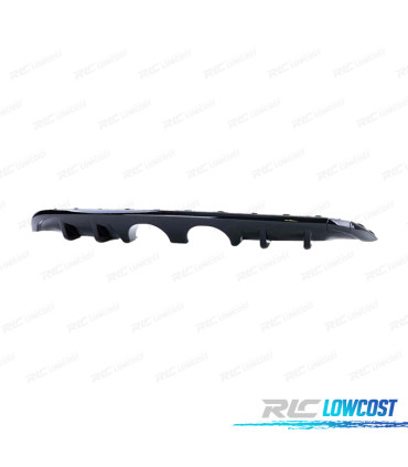 DIFFUSEUR ARRIERE VOLKSWAGEN VW GOLF MK6 08-12 NOIR BRILLANT DOUBLE SORTIE