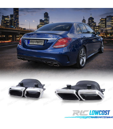 EMBOUT D'ÉCHAPPEMENT MERCEDES CLASSE C W205 14-21 LOOK AMG