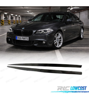 RAJOUTS BAS DE CAISSE BMW F10 F11 LOOK M PERFORMANCE NOIR BRILLANT