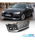 PARE-CHOCS AVANT AUDI A4 B9 15-19 LOOK RS4 ARGENTÉ NOIR PDC