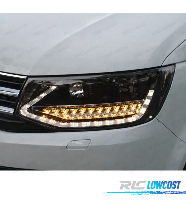 PHARES VOLKSWAGEN VW T6 15-19 DRL + CLIGNOTANTS LED DYNAMIQUES NOIR