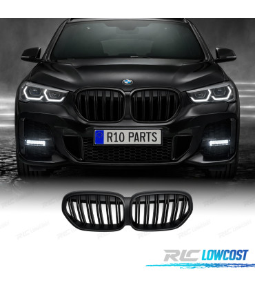 CALANDRES BMW X1 F48 LCI19-22 NOIR MAT