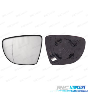 GLACE RÉTROVISEUR + BASE DROITE RENAULT CAPTUR 13-20 CONVEXE