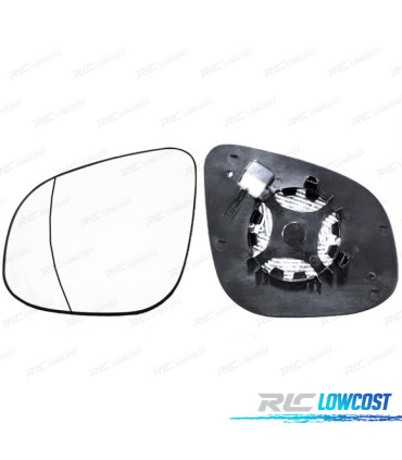 GLACE RÉTROVISEUR + BASE GAUCHE RENAULT KANGOO 13- ASPHÉRIQUE