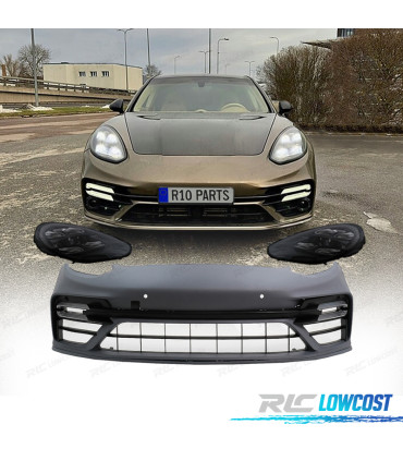 BOUCLIER AVANT PORSCHE PANAMERA 09-13 LOOK TURBO 971 + PHARES LED