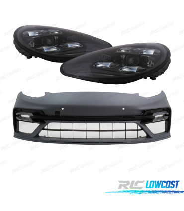 BOUCLIER AVANT PORSCHE PANAMERA 09-13 LOOK TURBO 971 + PHARES LED