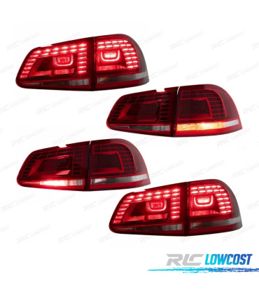 FEUX ARRIÈRE VOLKSWAGEN VW TOUAREG 11-18 LED ROUGE FUMÉ