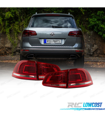 FEUX ARRIÈRE VOLKSWAGEN VW TOUAREG 11-18 LED ROUGE FUMÉ