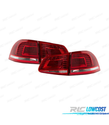 FEUX ARRIÈRE VOLKSWAGEN VW TOUAREG 11-18 LED ROUGE CHROME