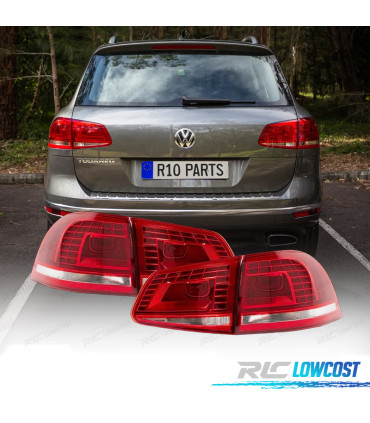 FEUX ARRIÈRE VOLKSWAGEN VW TOUAREG 11-18 LED ROUGE CHROME