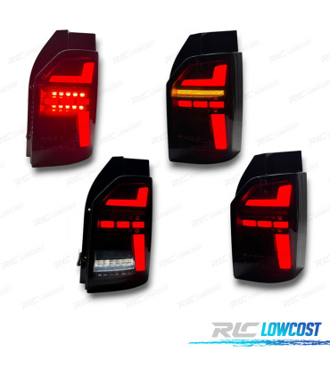 FEUX ARRIÈRE VOLKSWAGEN VW T6 15-19 LOOK T6.1 NOIR FUMÉ