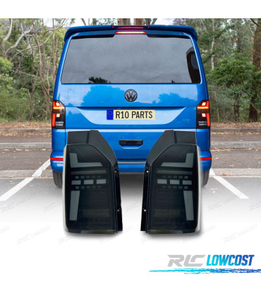 FEUX ARRIÈRE VOLKSWAGEN VW T6 15-19 LOOK T6.1 NOIR FUMÉ