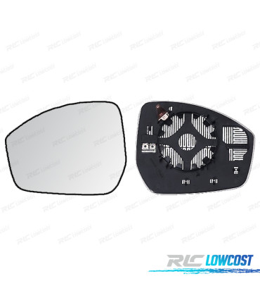 GLACE RÉTROVISEUR + BASE DROITE RANGE ROVER EVOQUE 16-
