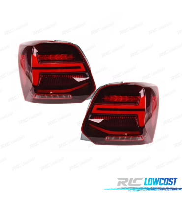 FEUX ARRIÈRE VOLKSWAGEN VW POLO V 09-17 LED ROUGE DYNAMIQUES