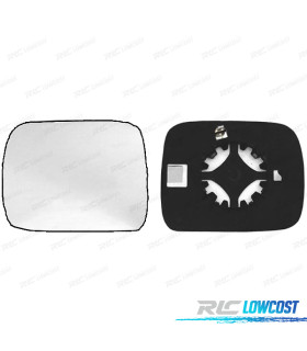GLACE RÉTROVISEUR + BASE DROITE NISSAN TERRANO II 93- 02- 2 BROCHES