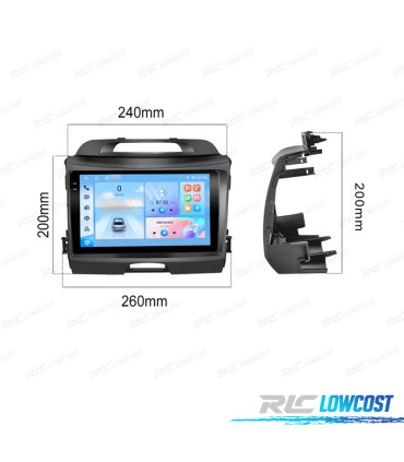 RADIO GPS ANDROID 13 KIA SPORTAGE 10-16