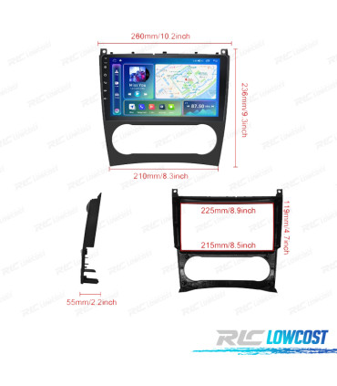 RADIO GPS ANDROID MERCEDES CLASSE C W204 / GLK X204 08-12