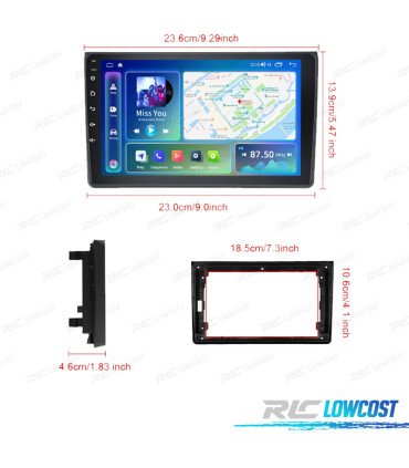 RADIO GPS ANDROID 13 AUDI A4 01-08
