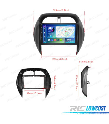 RADIO GPS ANDROID 13 TOYOTA RAV4 03-06