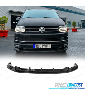 SPOILER LAME AVANT VOLKSWAGEN VW TRANSPORTER T6 15-19 NOIR BRILLANT