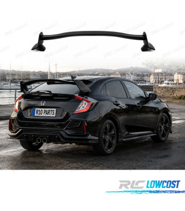 AILERON BECQUET SPOILER HONDA CIVIC HATCHBACK 16-20 LOOK TYPE R NOIR MAT