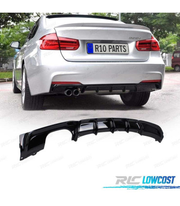 DIFFUSEUR BMW F30 F31 LOOK M PERFORMANCE NOIR BRILLANT