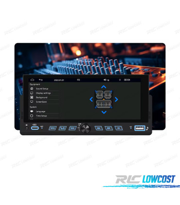AUTORADIO MULTIMÉDIA UNIVERSEL 1 DIN 7" CARPLAY / ANDROID 13 AUTO