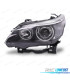 PHARES BMW E60 05-07 ANGEL EYES FOND NOIR