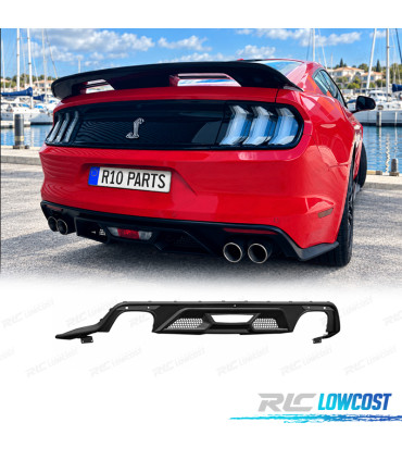 DIFFUSEUR FORD MUSTANG 15-17 LOOK GT500 DOUBLE SORTIE