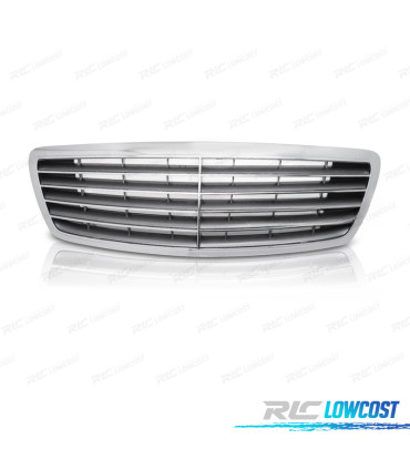 CALANDRE MERCEDES W220 02-05 LOOK AMG CHROME CARBONE