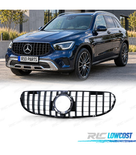 GRILLE MERCEDES GLC C253 X253 19-22 LOOK GT NOIR BRILLANT