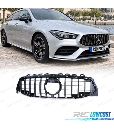 CALANDRE MERCEDES CLA X118 19-23 LOOK GT NOIR BRILLANT CHROME