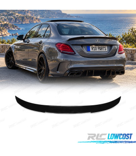 SPOILER AILERON MERCEDES CLASSE C W205 4P 14-18 LOOK AMG NOIR BRILLANT