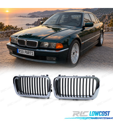 CALANDRES BMW E38 94-01 CHROME NOIR