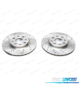 KIT DE 2 DISQUES DE FREIN PERCÉS ET RAINURÉS 280MM MODÈLE 6688