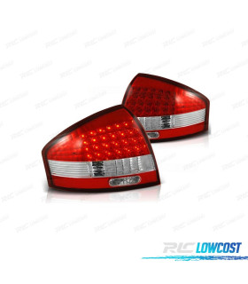 FEUX ARRIÈRE AUDI A6 4B 97-04 LED ROUGE CHROMÉ