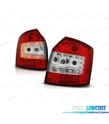 FEUX ARRIÈRE AUDI A4 B6 AVANT 00-04 LED ROUGE CHROMÉ