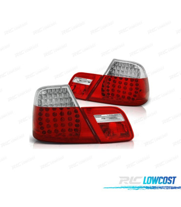 FEUX ARRIÈRE BMW E46 COUPÉ 99-03 LED ROUGE CHROMÉ LOOK M3