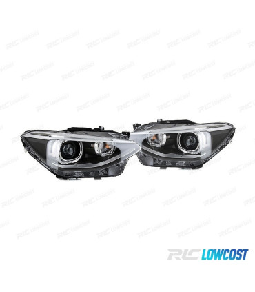 PHARES BMW F20 F21 11-15 BIXENON ANGEL EYES FOND NOIR