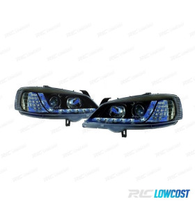 PHARES OPEL ASTRA G 97-04 FEUX DE JOUR LED CHROME