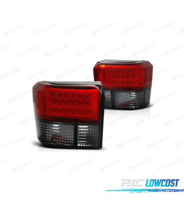 FEUX ARRIÈRE VOLKSWAGEN VW T4 TRANSPORTER MULTIVAN CARAVELLE 90-03 LED ROUGE FUMÉ