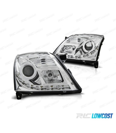 PHARES OPEL VECTRA C 02-05 FEUX DE JOUR CHROME