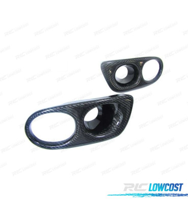GRILLES PHARE ANTIBROUILLARD PARE CHOCS M3 BMW E46 98-06 CARBONE
