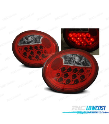 FEUX ARRIÈRE VOLKSWAGEN VW NEW BEETLE 98-05 LED ROUGE CHROME